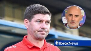 Rangers-linked manager Steven Gerrard and Kevin Muscat in circular inset