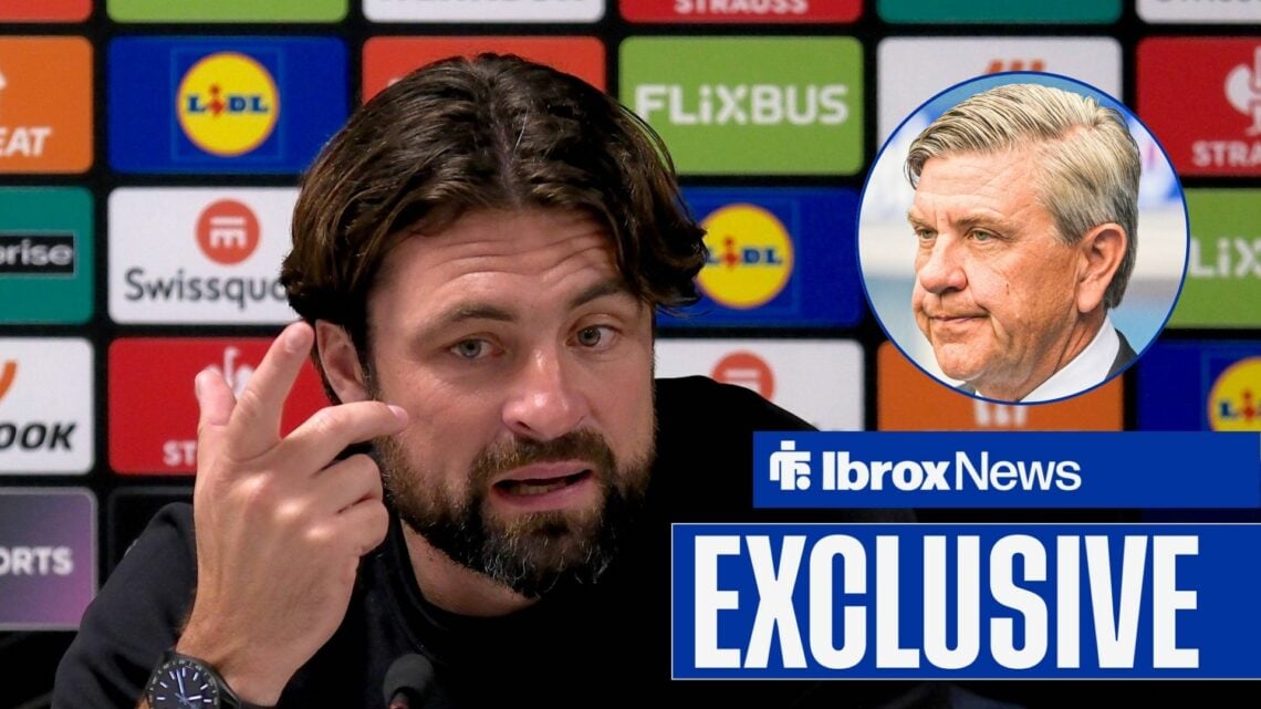 Rangers manager Russell Martin and Andrew Cavenagh in circular inset