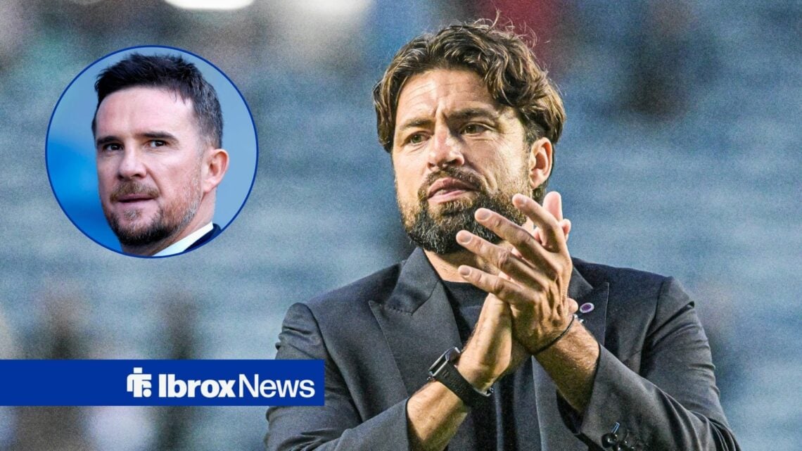 Rangers manager Russell Martin and Barry Ferguson in circular inset