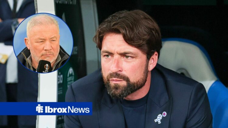 Rangers manager Russell Martin and Ally McCoist in circular inset