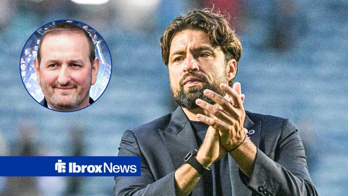 Rangers manager Russell Martin and Kevin Thelwell in circular inset
