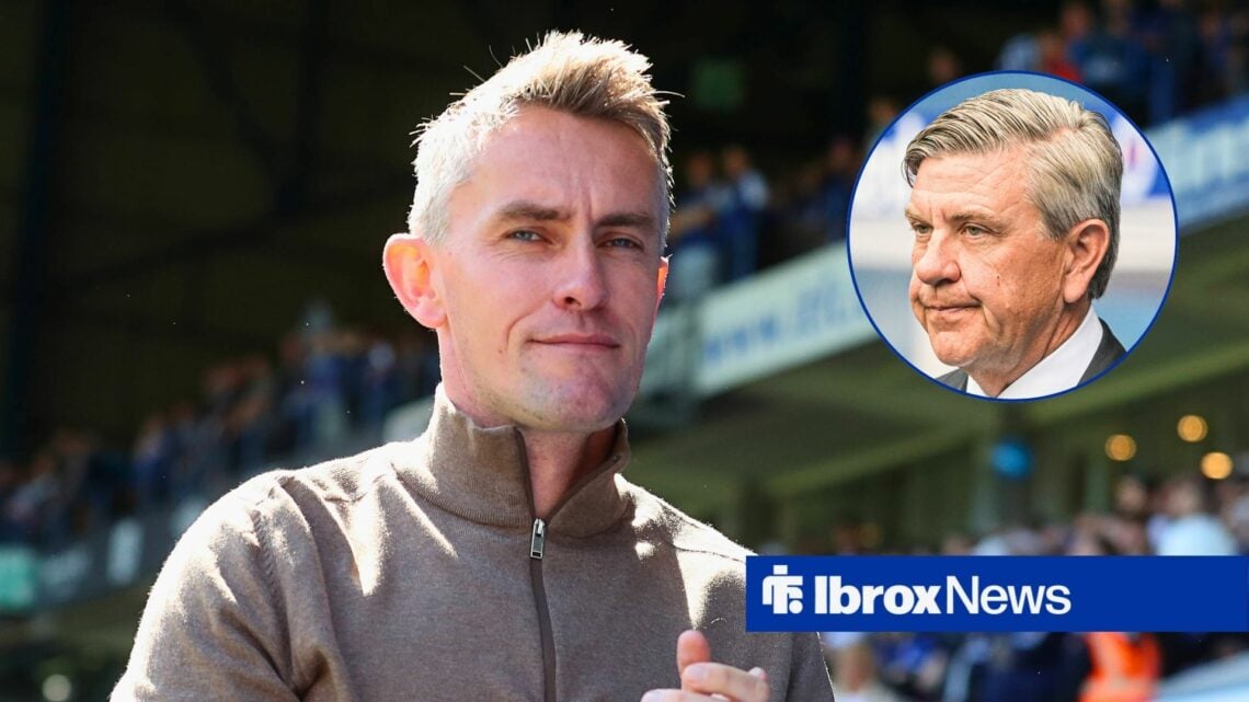 Ipswich Town boss Kieran McKenna and Rangers chairman Andrew Cavenagh