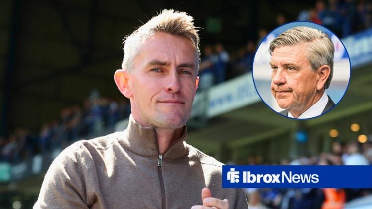 Ipswich Town boss Kieran McKenna and Rangers chairman Andrew Cavenagh