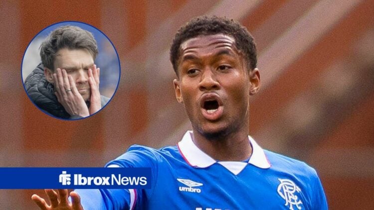 Rangers defender Jayden Meghoma and Danny Rohl in circular inset