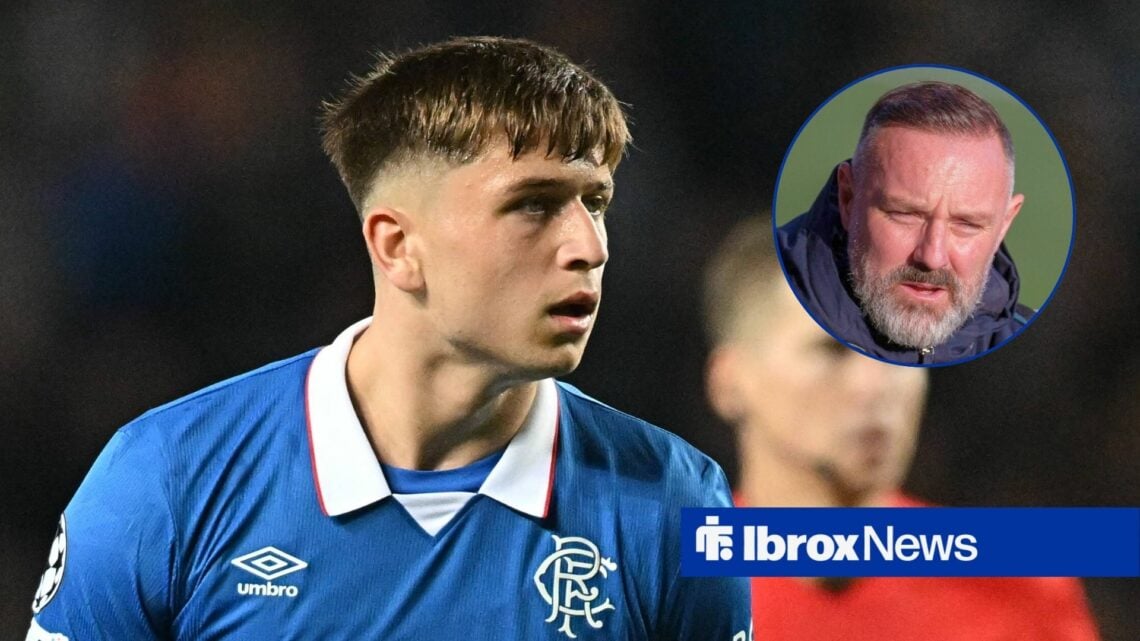 Rangers forward Mikey Moore and Kris Boyd in circular inset
