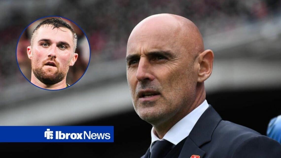 Rangers-linked manager Kevin Muscat and John Souttar in circular inset
