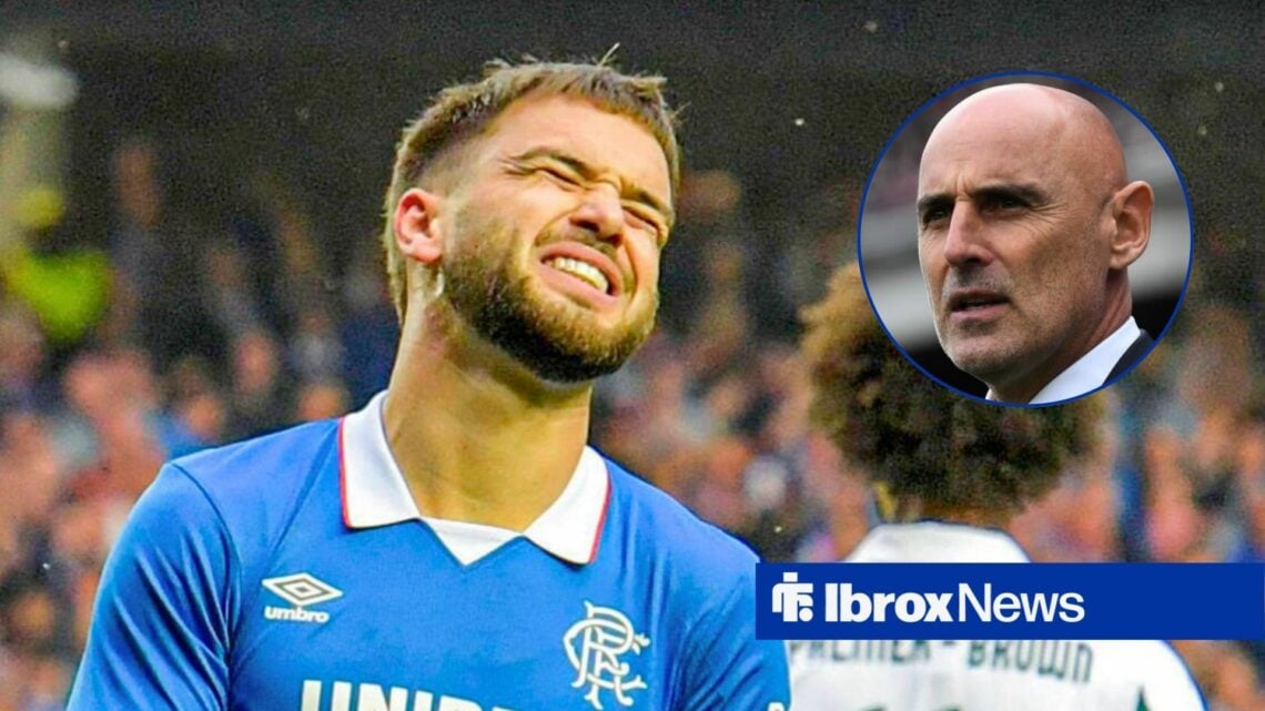 Rangers midfielder Nicolas Raskin and Kevin Muscat in circular inset