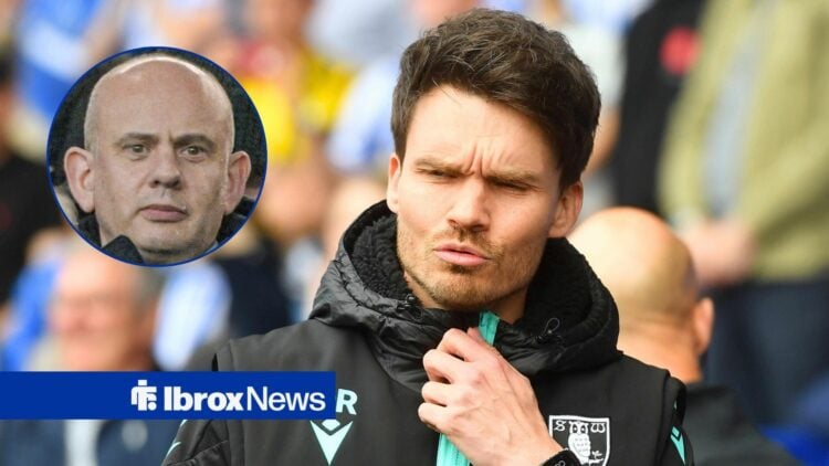 Former Sheffield Wednesday manager Danny Rohl and Rangers CEO Patrick Stewart in circular inset