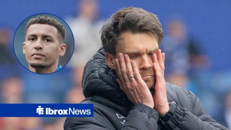 Rangers manager Danny Rohl and James Tavernier in circular inset
