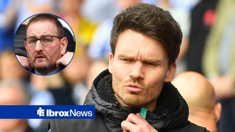 Rangers manager Danny Rohl and Kevin Thelwell in circular inset