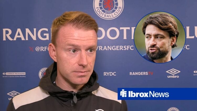 Rangers Under-19s manager Steven Smith and Russell Martin in circular inset