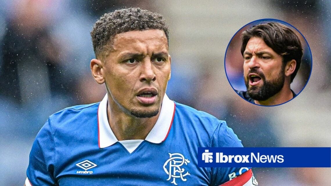 Rangers defender James Tavernier and Russell Martin in circular inset