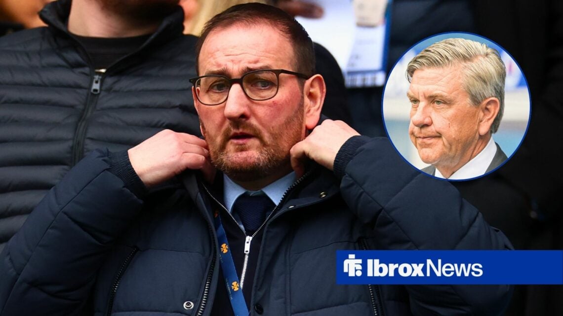 Rangers sporting director Kevin Thelwell and Andrew Cavenagh in circular inset