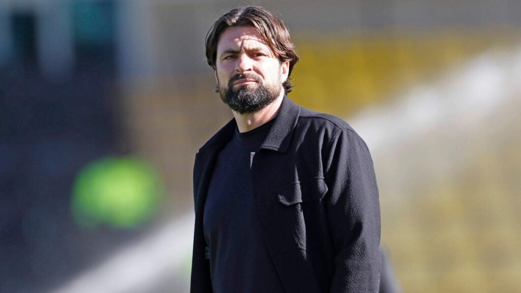 Russell Martin on the pitch ahead of Livingston vs Rangers