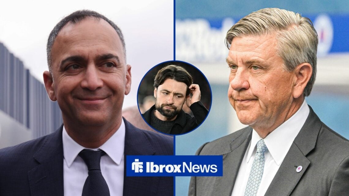 Rangers chiefs Paraag Marathe and Andrew Cavenagh, Russell Martin in inset.