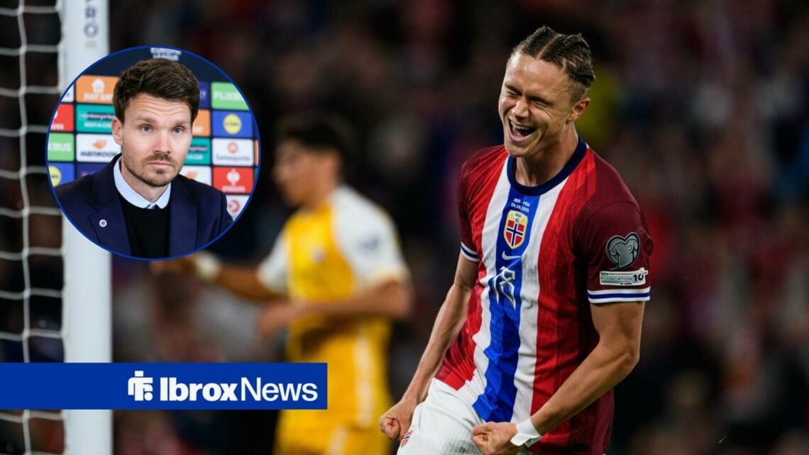 Thelo Aasgaard alongside a circle inset of Danny Rohl.