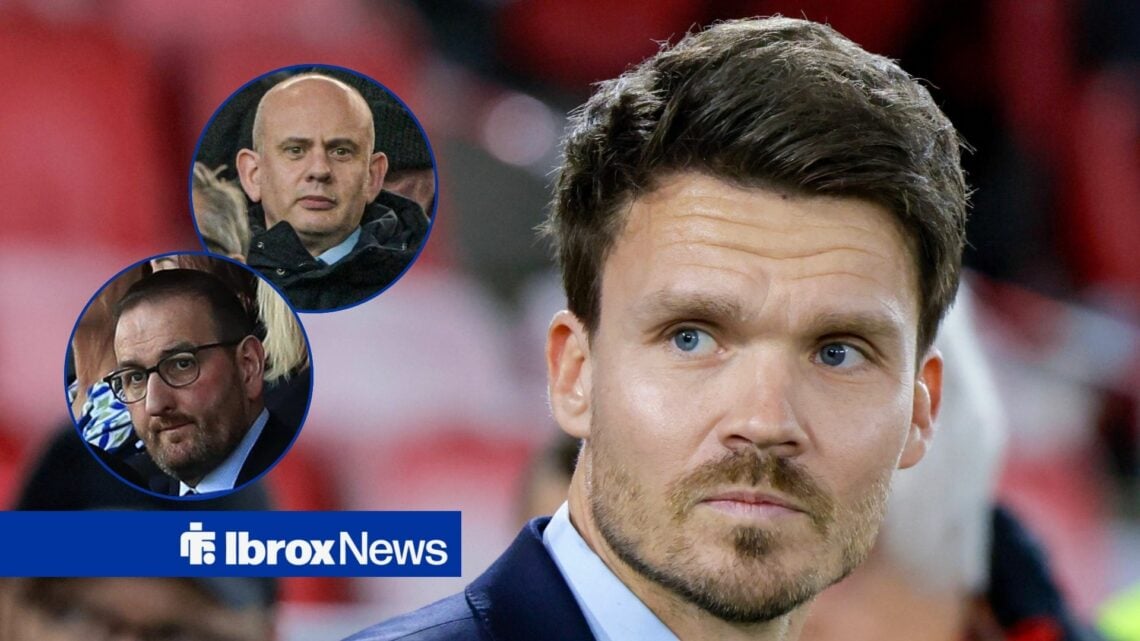 Danny Rohl looks concerned in the direction of Patrick Stewart and Kevin Thelwell