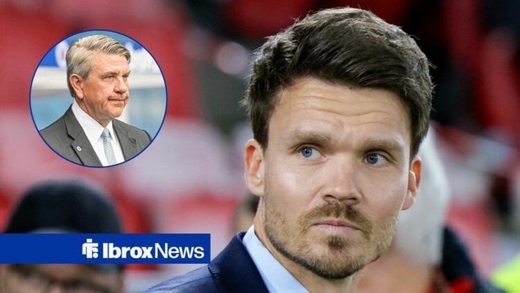 Danny Rohl looking at Andrew Cavenagh