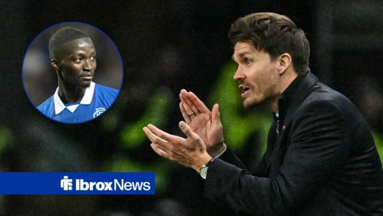 Danny Rohl alongside a circle inset of Mohamed Diomande.