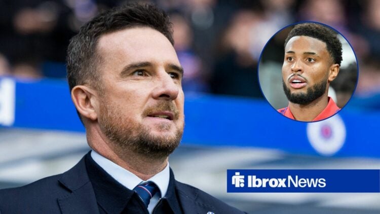 Barry Ferguson alongside a circle inset of Youssef Chermiti.