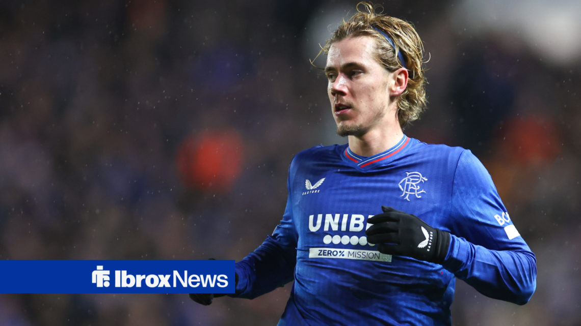 Todd Cantwell playing for Rangers