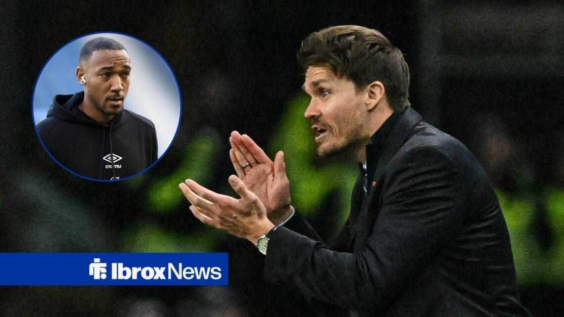 Rangers boss Danny Rohl, Derek Cornelius looking concerned in inset.