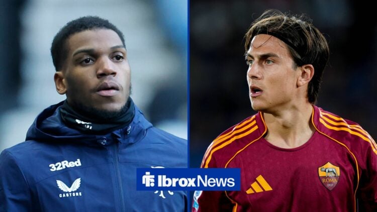 Rangers star Dujon Sterling and Roma ace Paulo Dybala.
