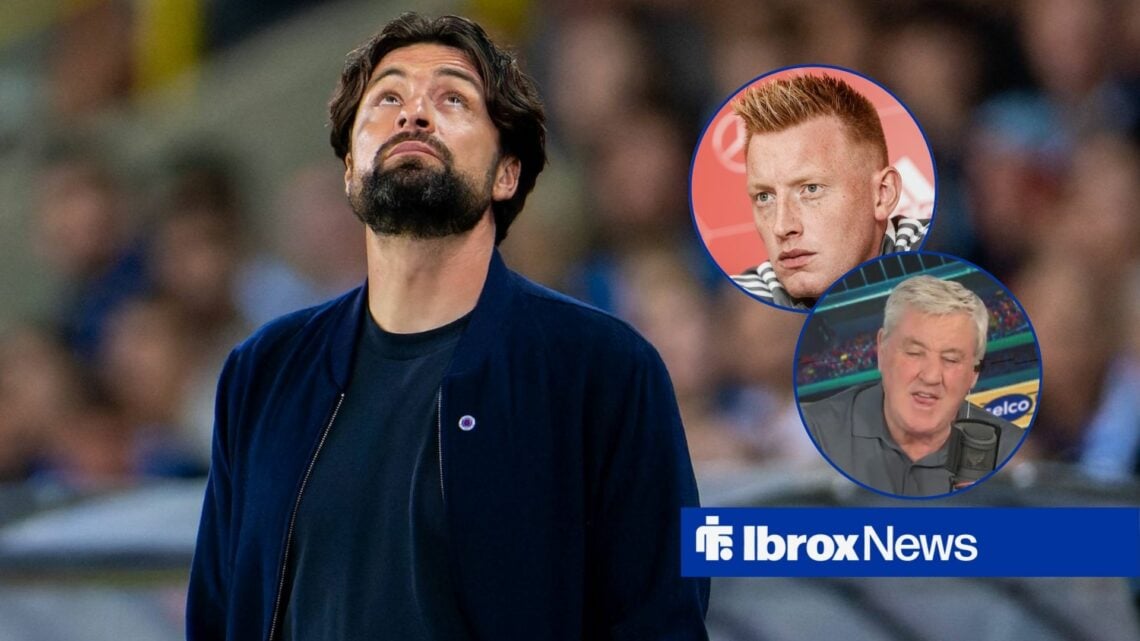 Russell Martin looks to the sky with Will Still and Steve Bruce in round overlays