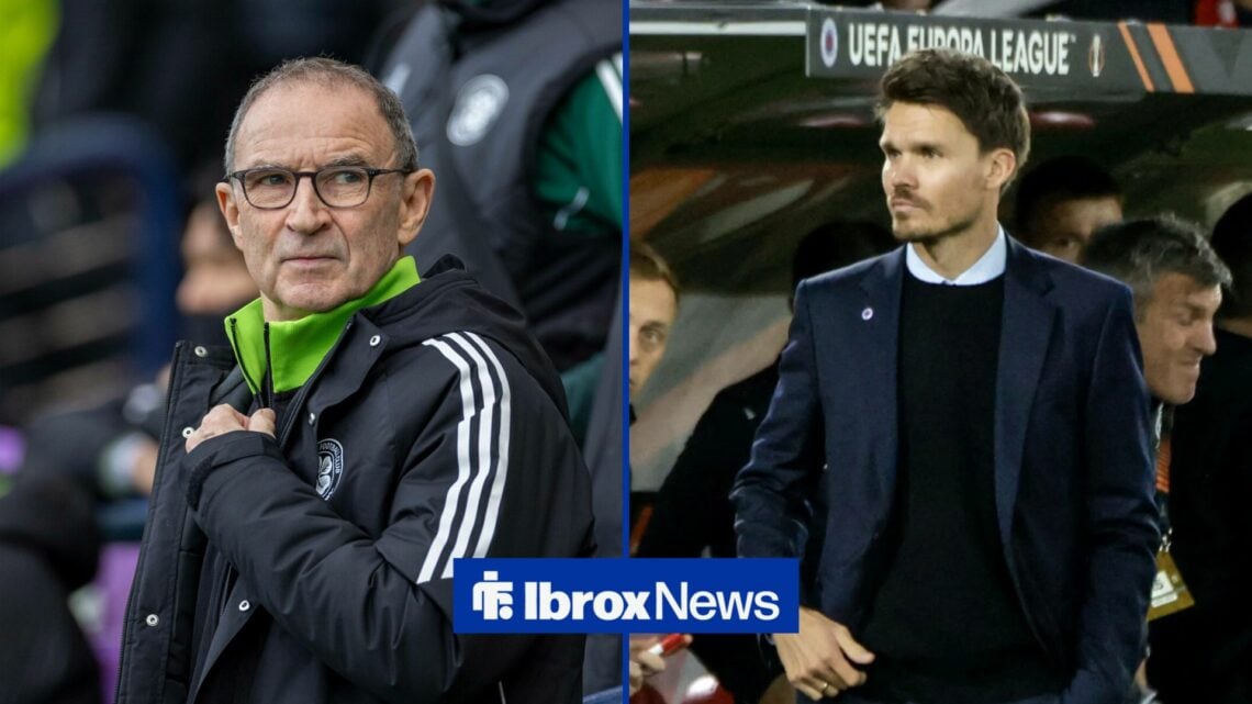Martin O'Neill and Danny Rohl in split screen