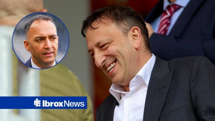 Hearts shareholder Tony Bloom and Rangers vice-chairman Paraag Marathe in circular inset