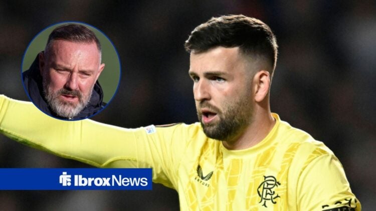 Rangers goalkeeper Liam Kelly and Kris Boyd in circular inset