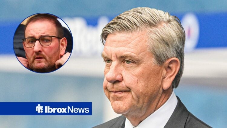 Rangers chairman Andrew Cavenagh and Kevin Thelwell in circular inset