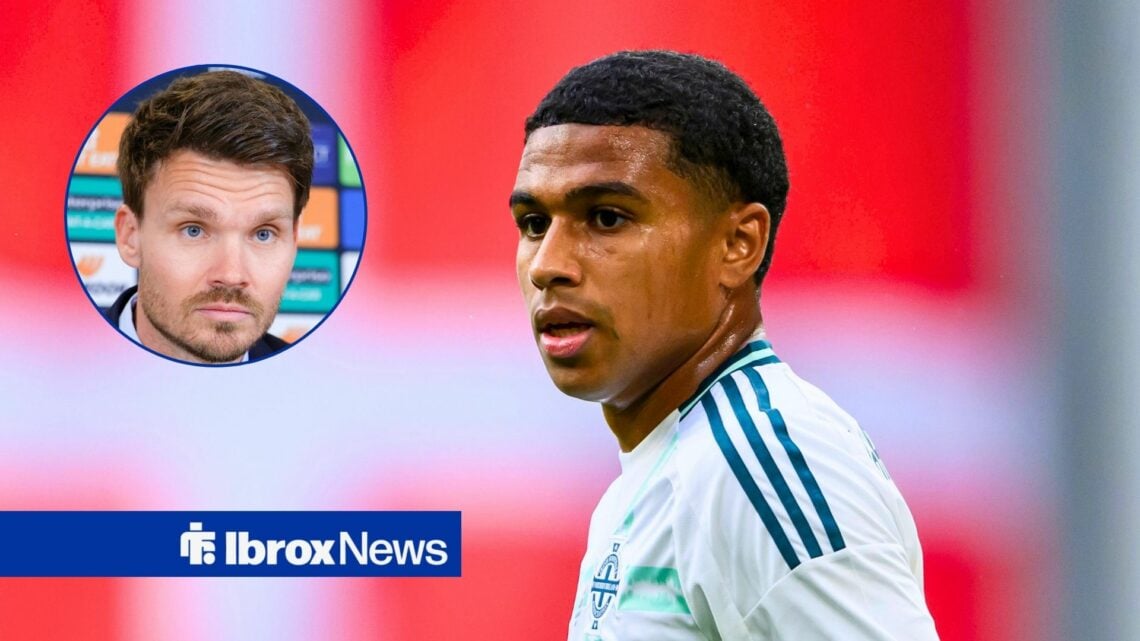 Southampton midfielder Shea Charles and Rangers manager Danny Rohl in circular inset