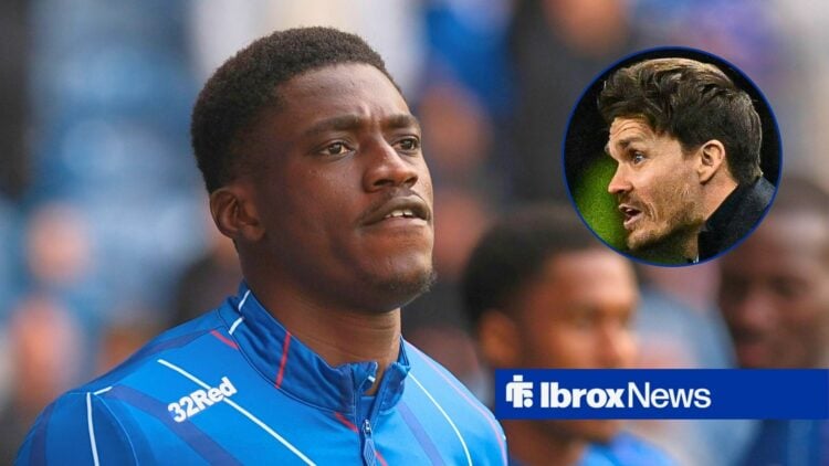 Rangers defender Nasser Djiga and Danny Rohl in circular inset