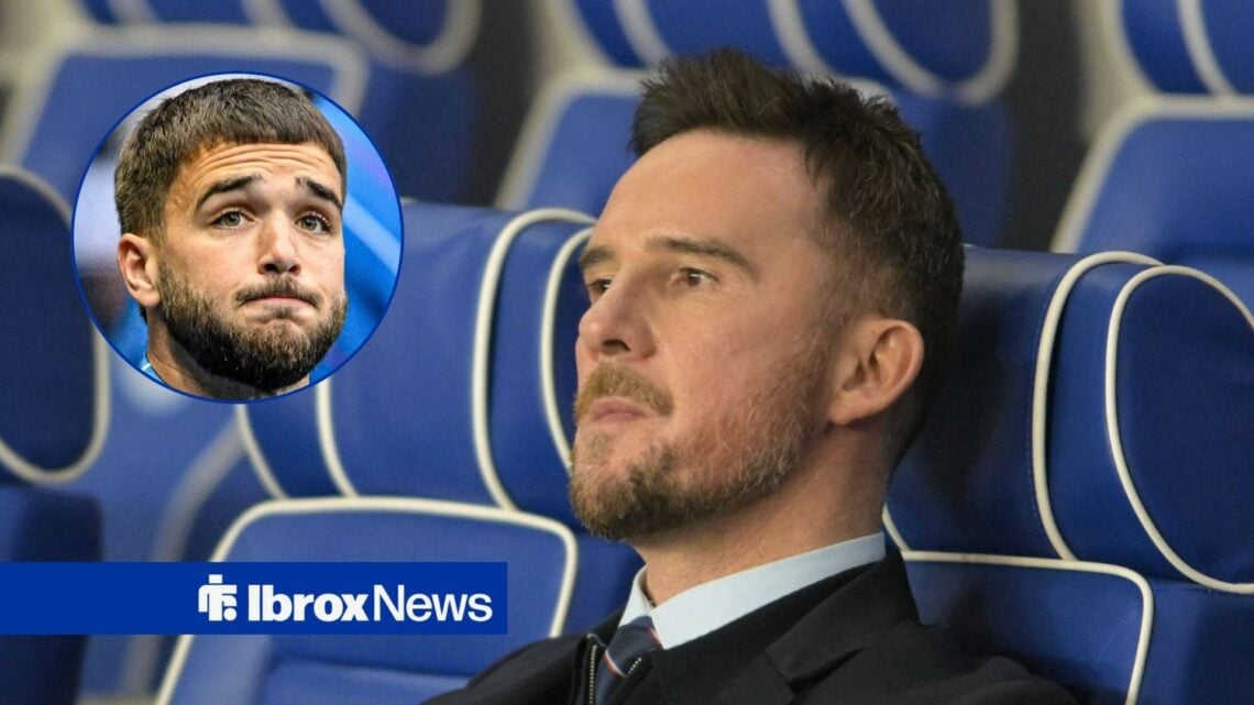 Barry Ferguson and Rangers midfielder Nicolas Raskin in circular inset