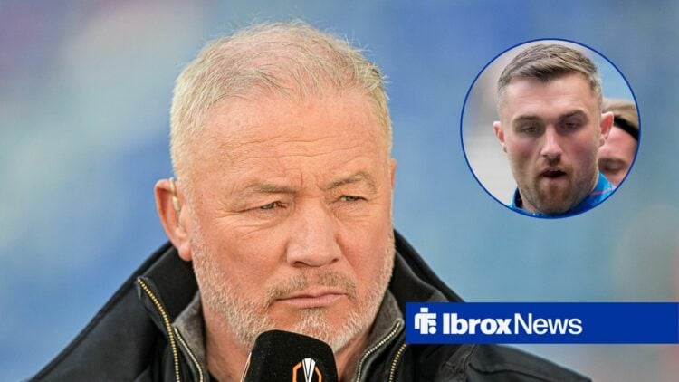 Ally McCoist and Rangers defender John Souttar in circular inset