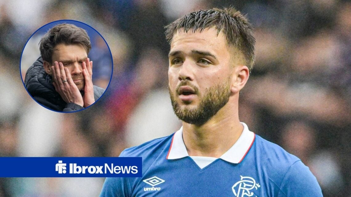 Rangers midfielder Nicolas Raskin and Danny Rohl in circular inset