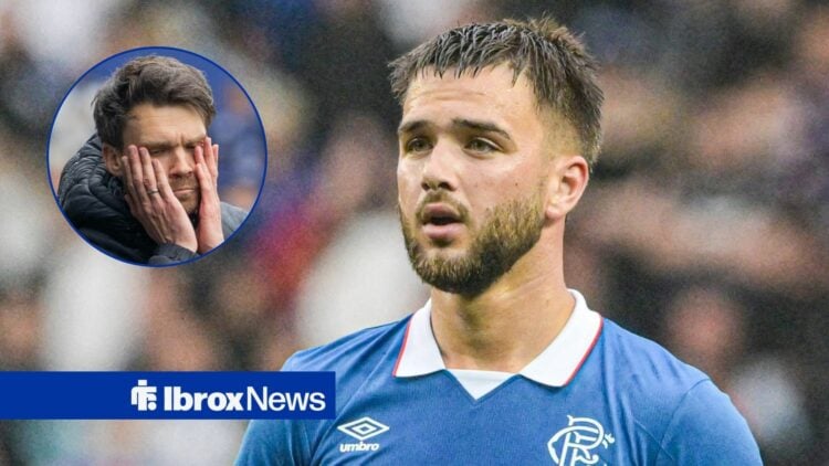 Rangers midfielder Nicolas Raskin and Danny Rohl in circular inset