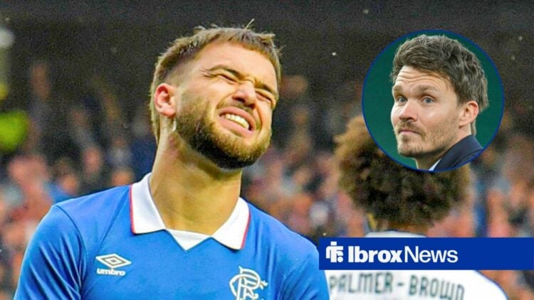 Rangers midfielder Nicolas Raskin and Danny Rohl in circular inset