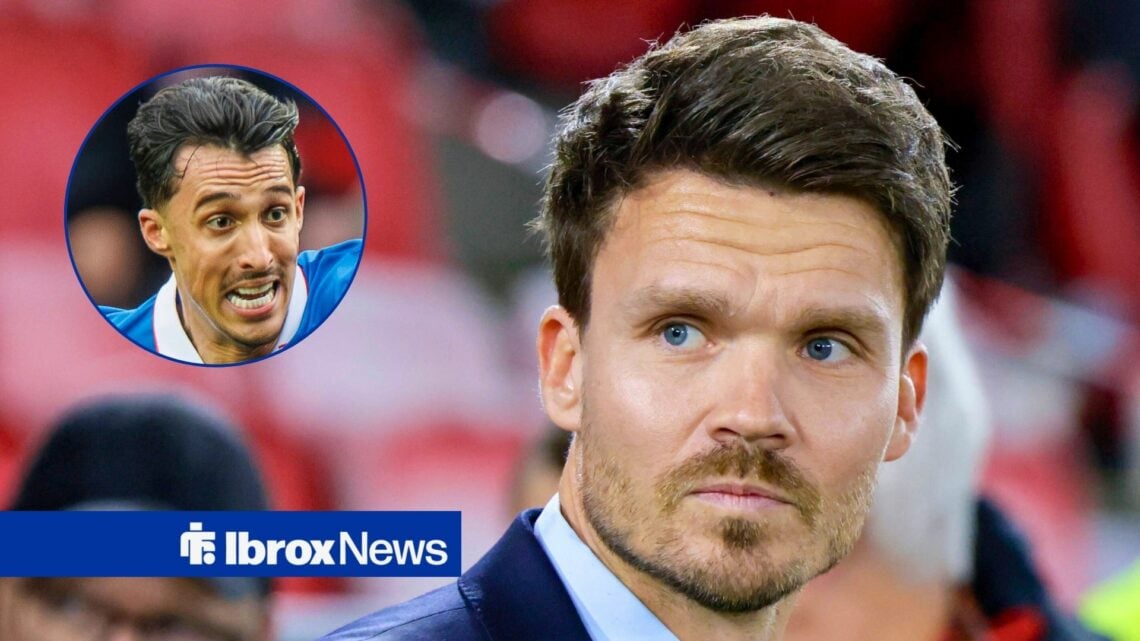 Rangers manager Danny Rohl and Bojan Miovski in circular inset