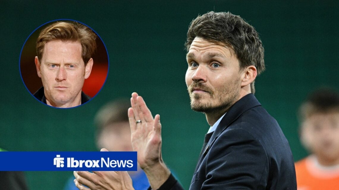 Rangers manager Danny Rohl and Michael Stewart in circular inset