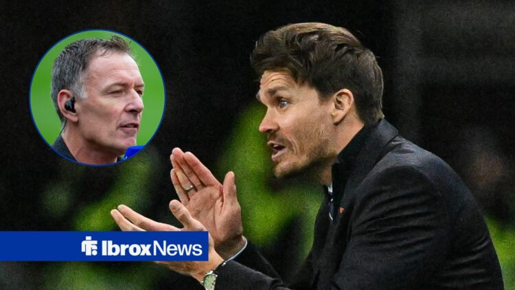 Rangers manager Danny Rohl and Chris Sutton in circular inset