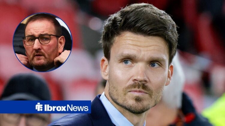 Rangers manager Danny Rohl and Kevin Thelwell in circular inset