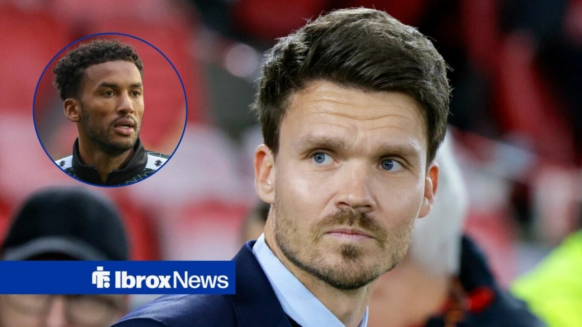 Danny Rohl in a Rangers suit and Auston Trusty in round overlay