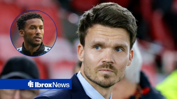 Danny Rohl in a Rangers suit and Auston Trusty in round overlay