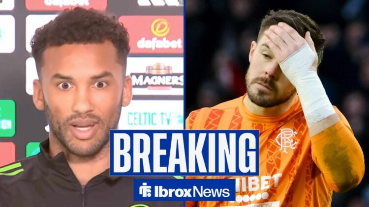 Auston Trusty looks surprised in a press conference and Jack Butland holds his head