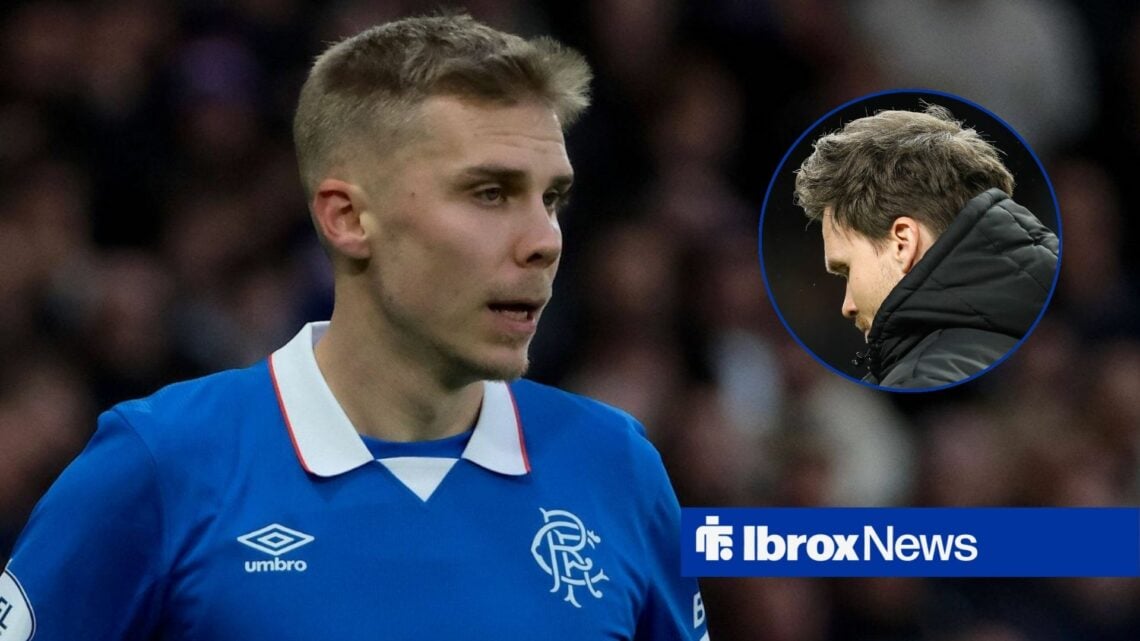 Oliver Antman is looking at Danny Rohl who is sad.