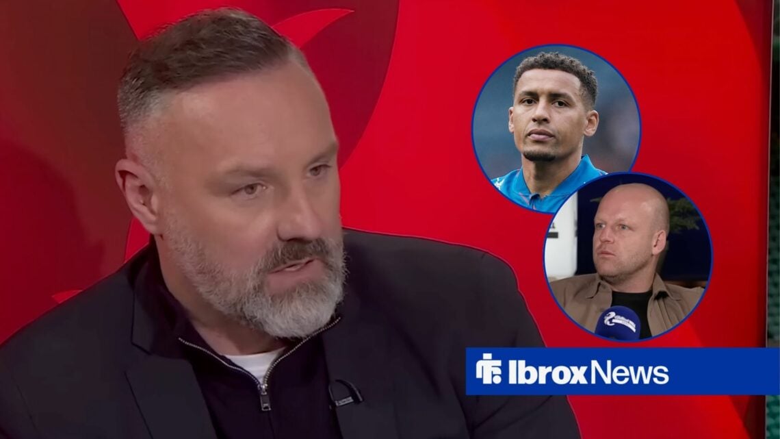 Kris Boyd alongside circle insets of Steven Naismith and James Tavernier.