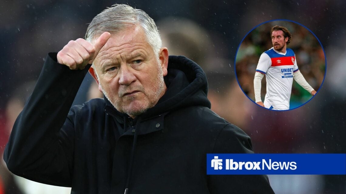 Chris Wilder with his thumbs up with Joe Rothwell in circular inset