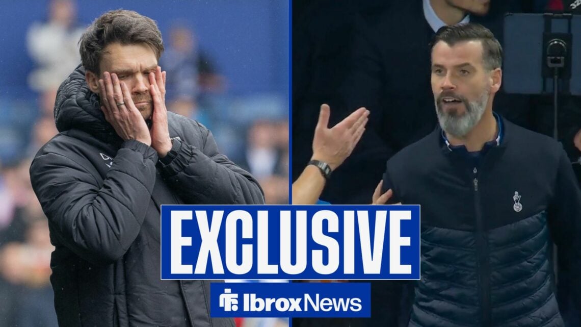 Danny Rohl with head in hands, as Stuart Kettlewell shouts in anger